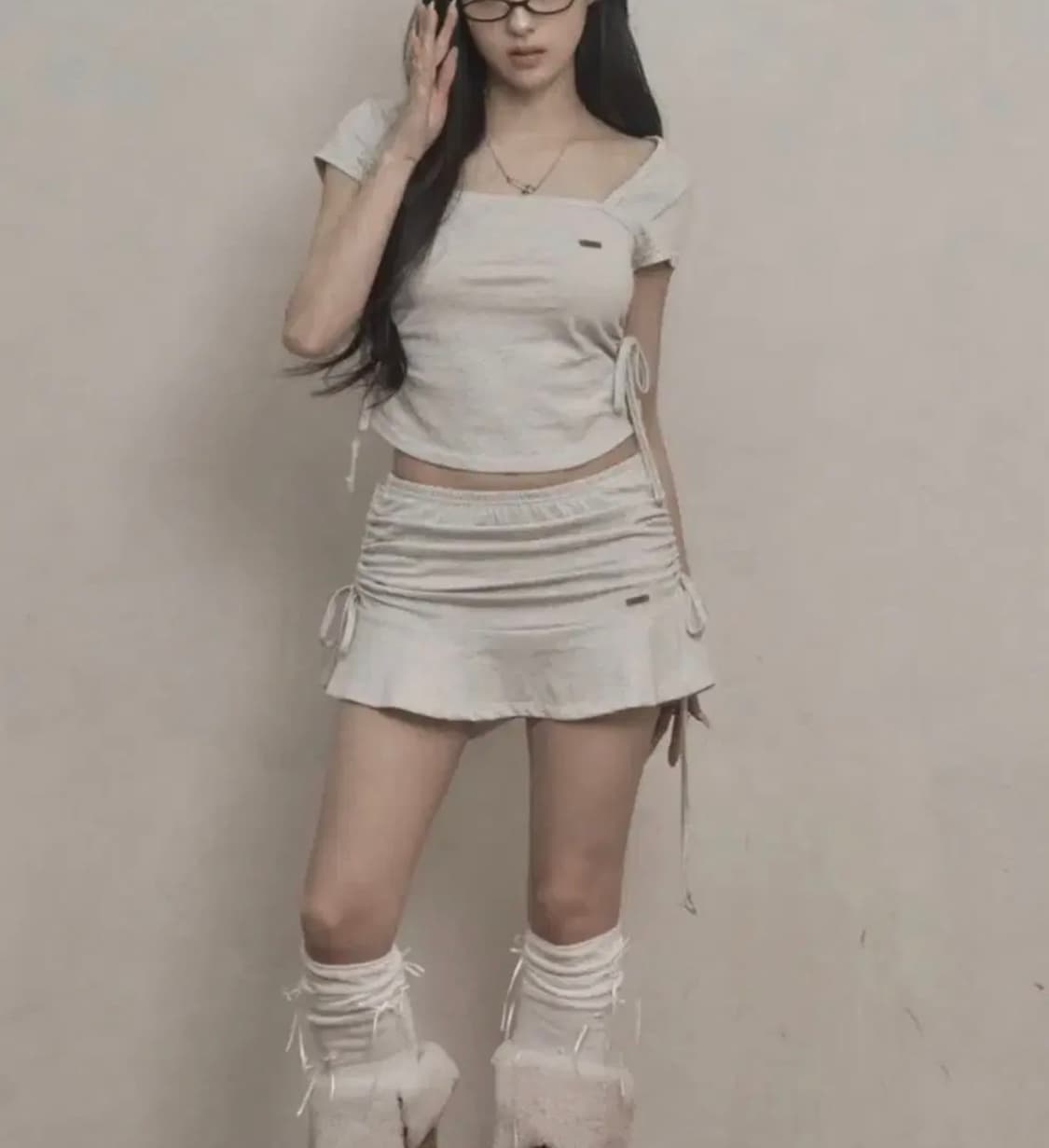 카키포인트 셔링 셋업 멜란지 상품이미지3