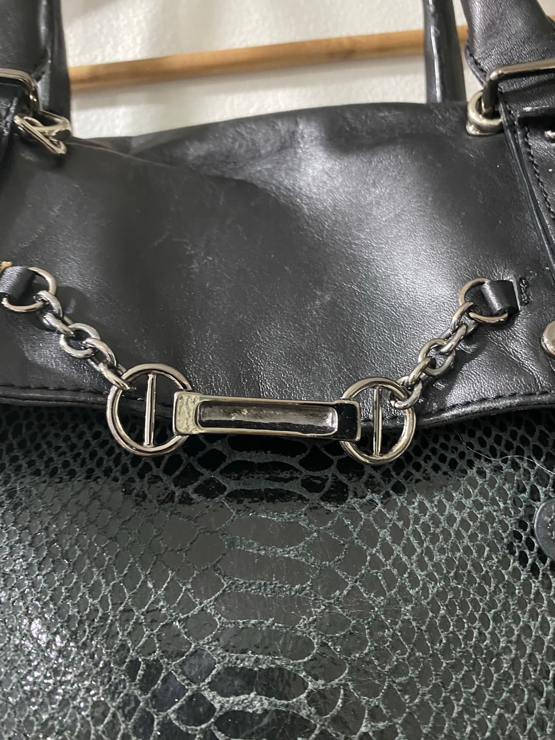 DOHO-Python Leather over-size Bag 상품이미지4