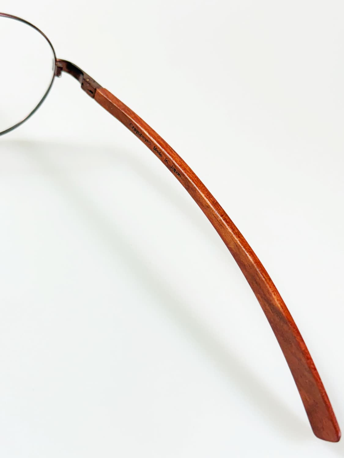 일본제 CRAYON EYES 우드템플 슬림 라운드 빈티지 안경 상품이미지7