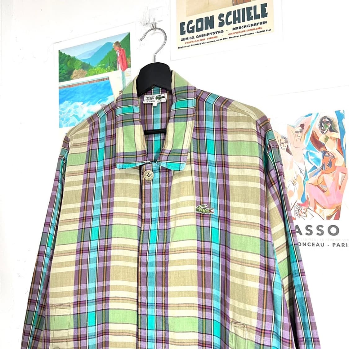 라코스테 체크 스윙자켓  상품이미지3