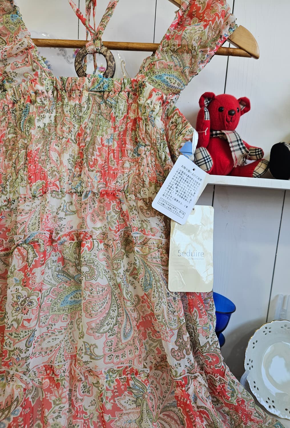 페이즐리 쉬폰 티어드 원피스 상품이미지8