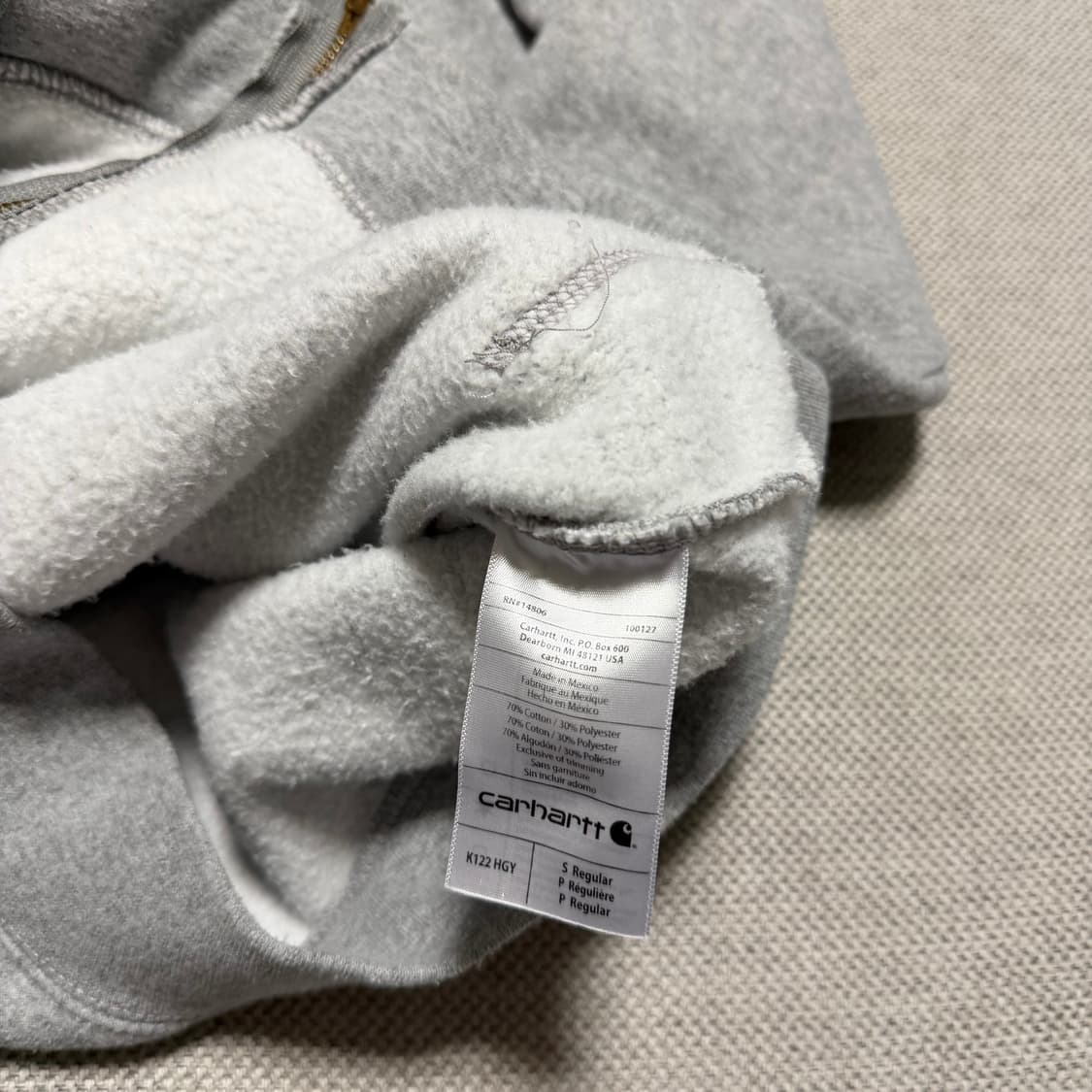 칼하트 오리지널 핏 후드집업 상품이미지3