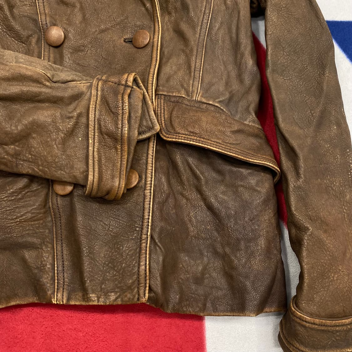 겐조 가죽자켓 38 실측 44-55  상품이미지6