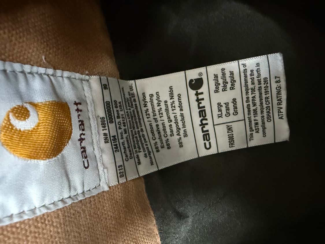 빈티지 XL 칼하트 디트로이트 후드집업 자켓 상품이미지3