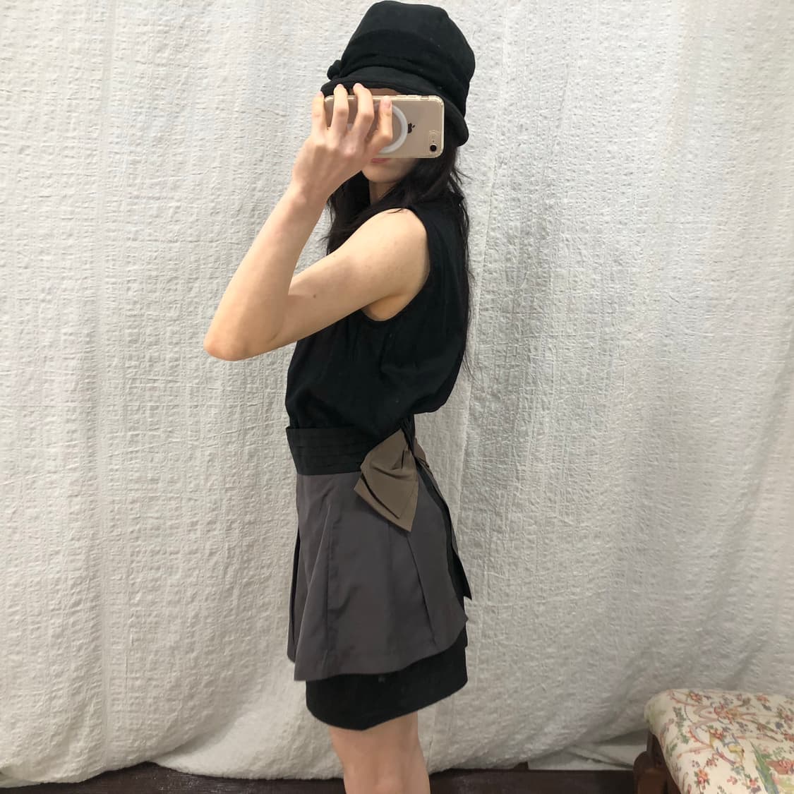 dual layer ribbon skirt 상품이미지4