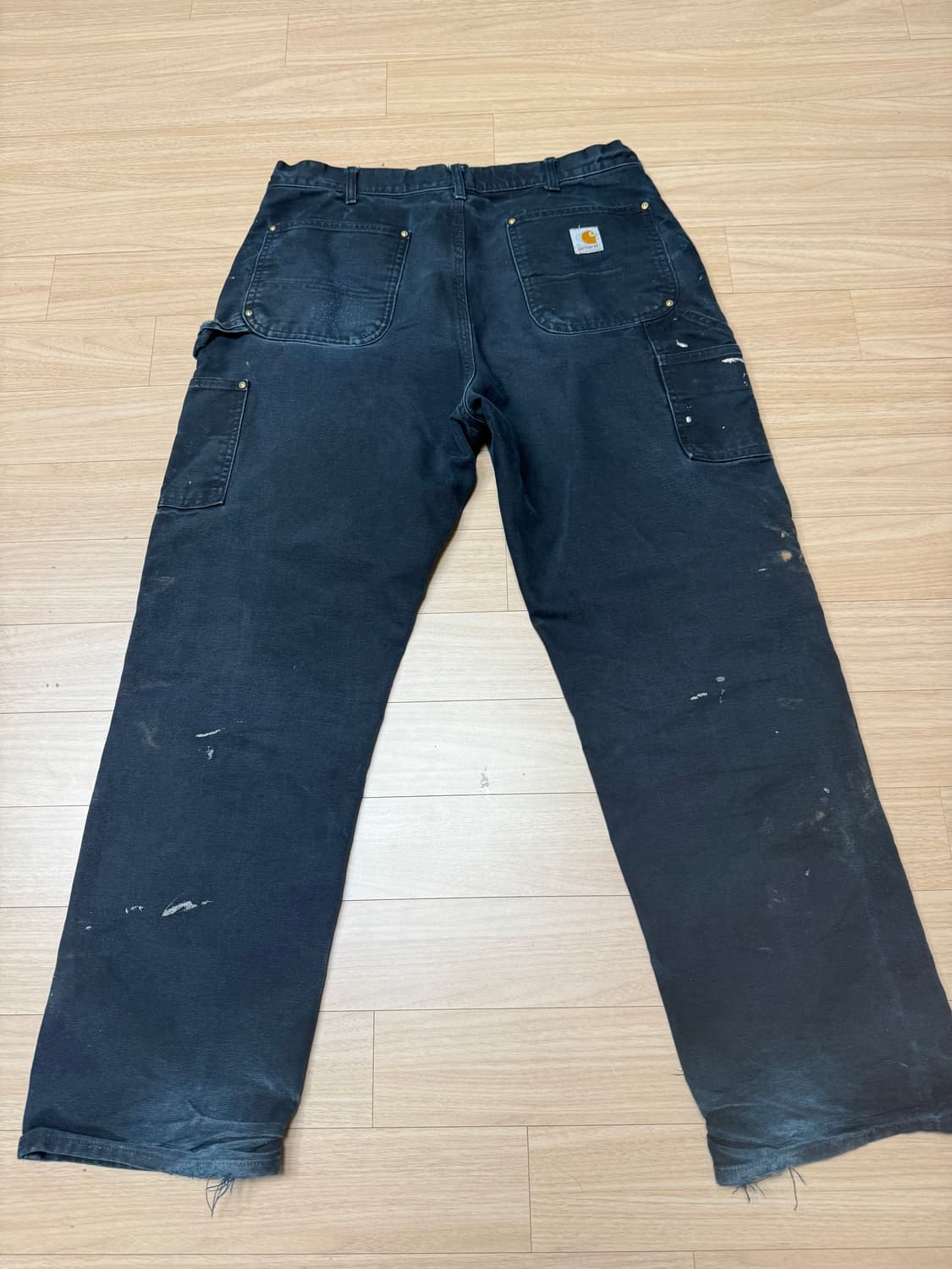 90s 빈티지 칼하트 더블니 블랙 팬츠 상품이미지2