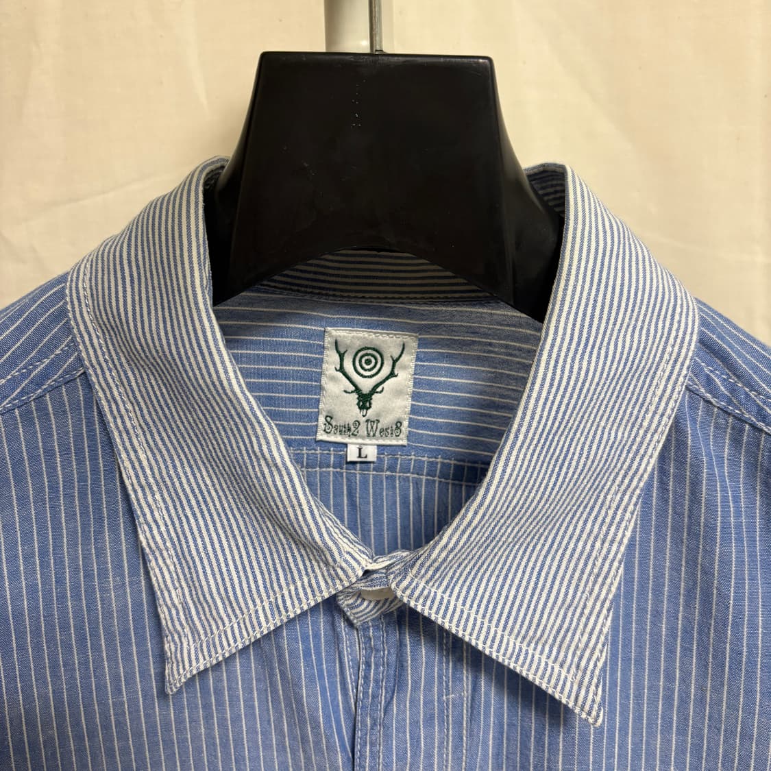 South2 West8 남이서팔 크레이지 패턴 셔츠 / 블루, L 상품이미지4