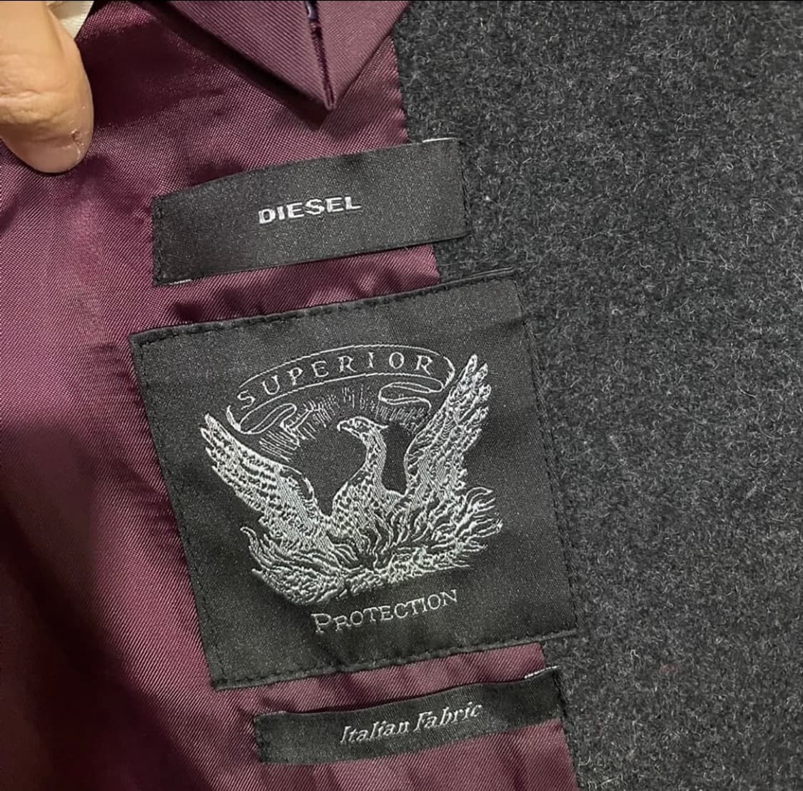 디젤 암 레더 코트 상품이미지3