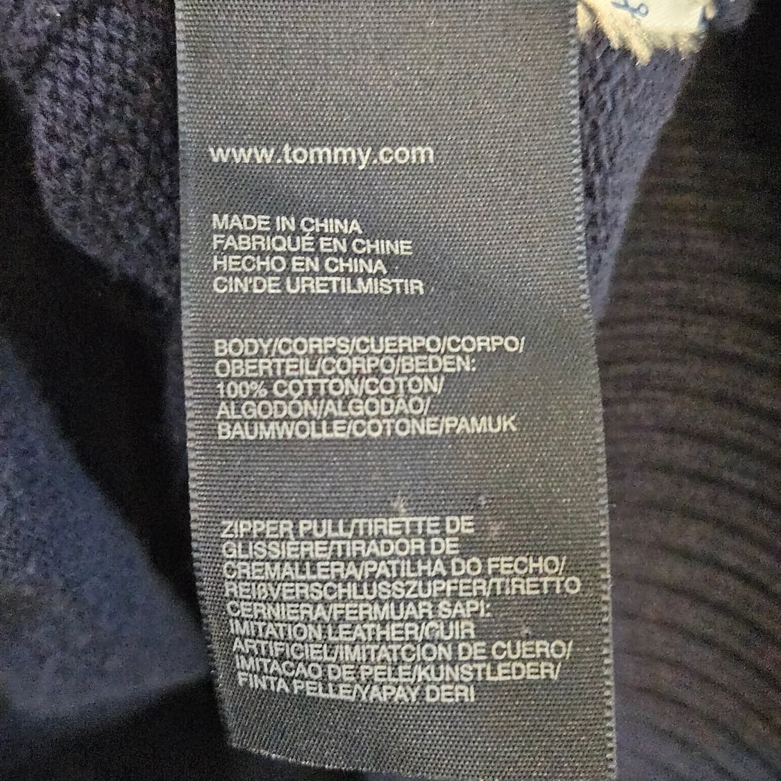 90(S)/실측95(M)타미힐피거 네이비 니트 집업 가디건 상품이미지7