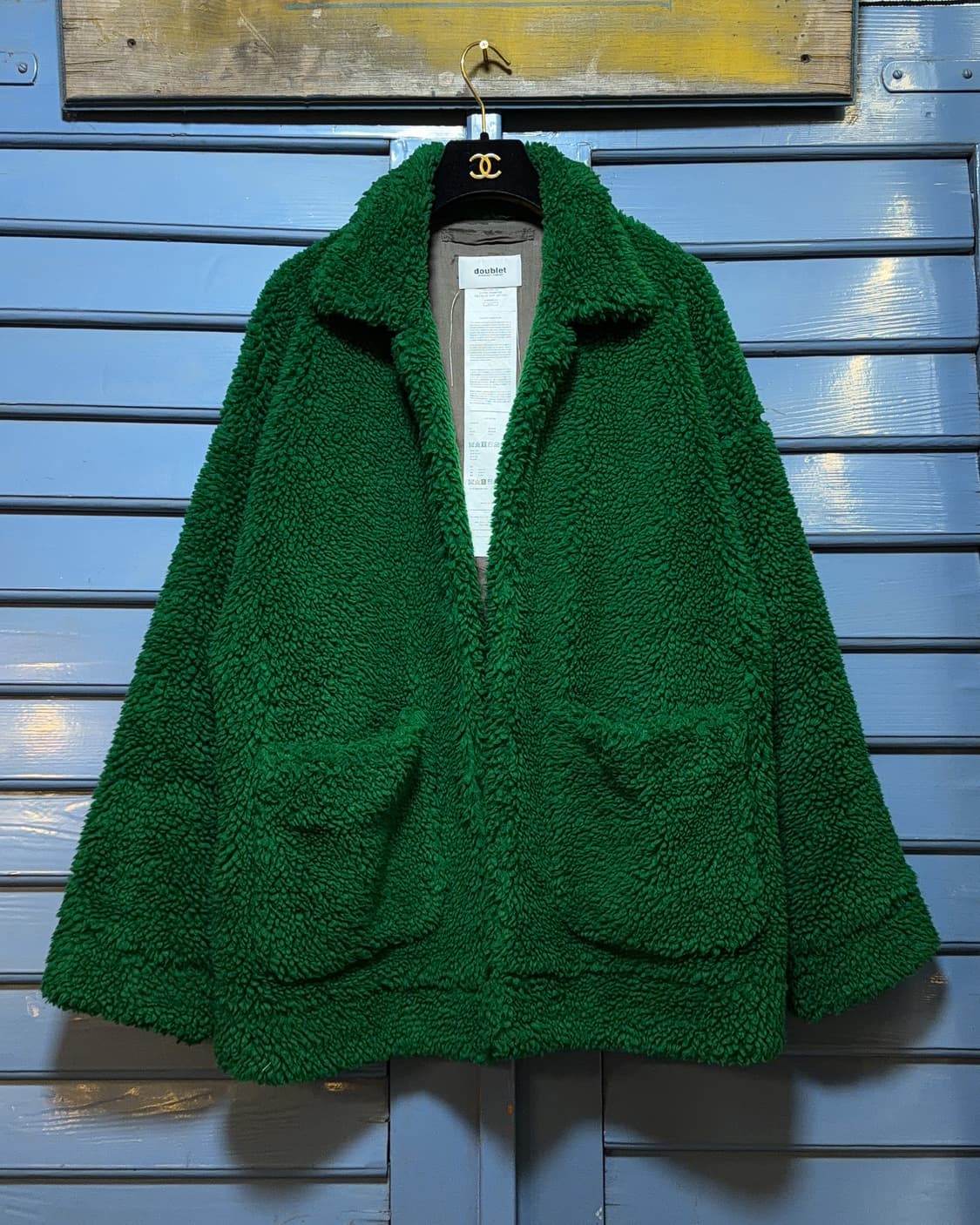 더블렛 핸드페인팅 Faux 시어링 자켓 상품이미지4