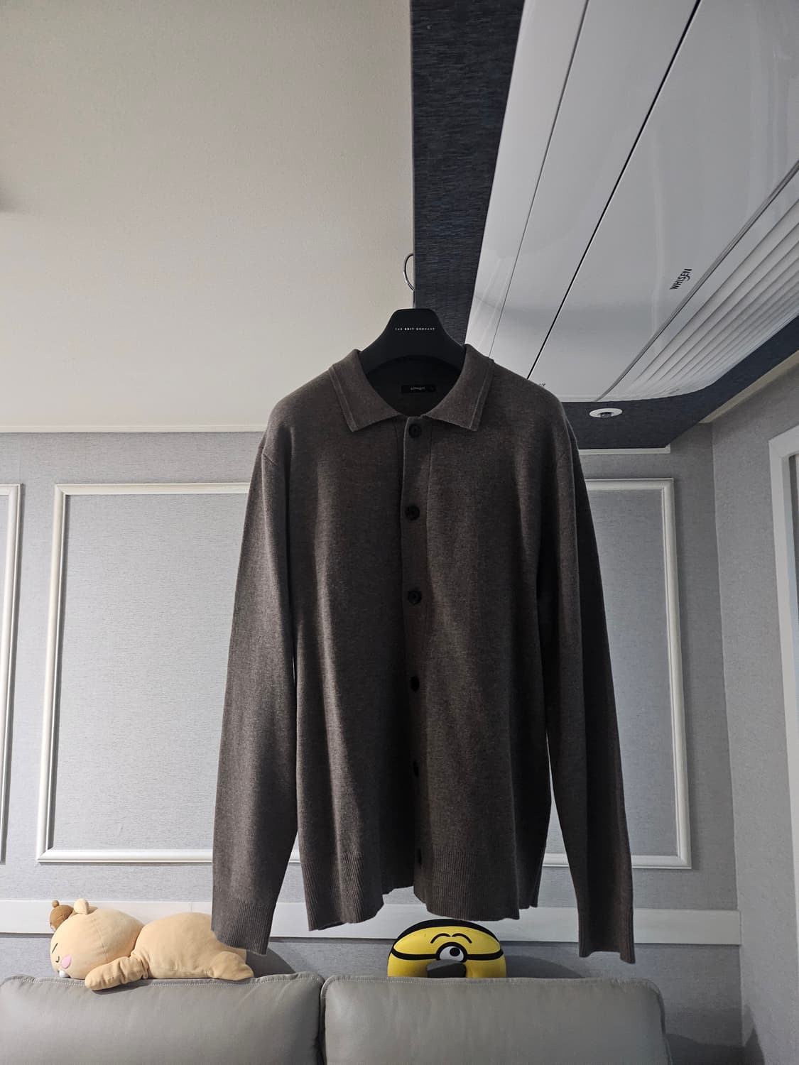 [거의 새것] 알레그리 카라 니트 가디건 L 상품이미지1