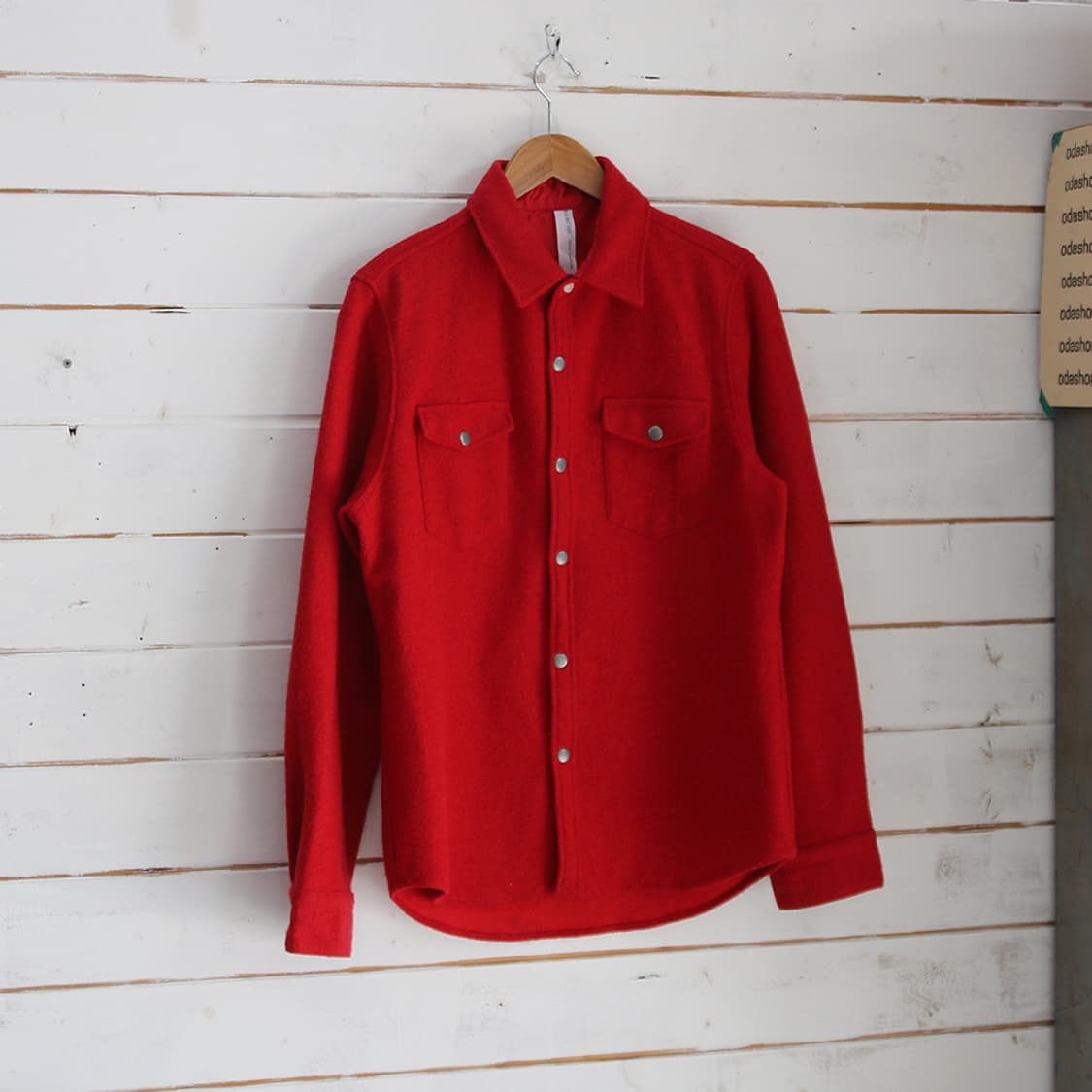 (착용컷) RED BUTTON 모직 셔츠 (남성용 100) 상품이미지2