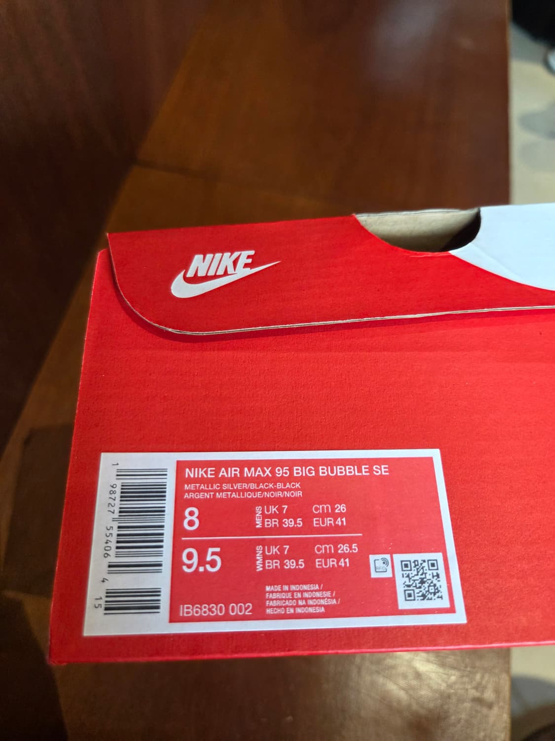 [나이키]에어맥스 95 빅 버블 SE 메탈릭 실버/블랙 260 상품이미지2