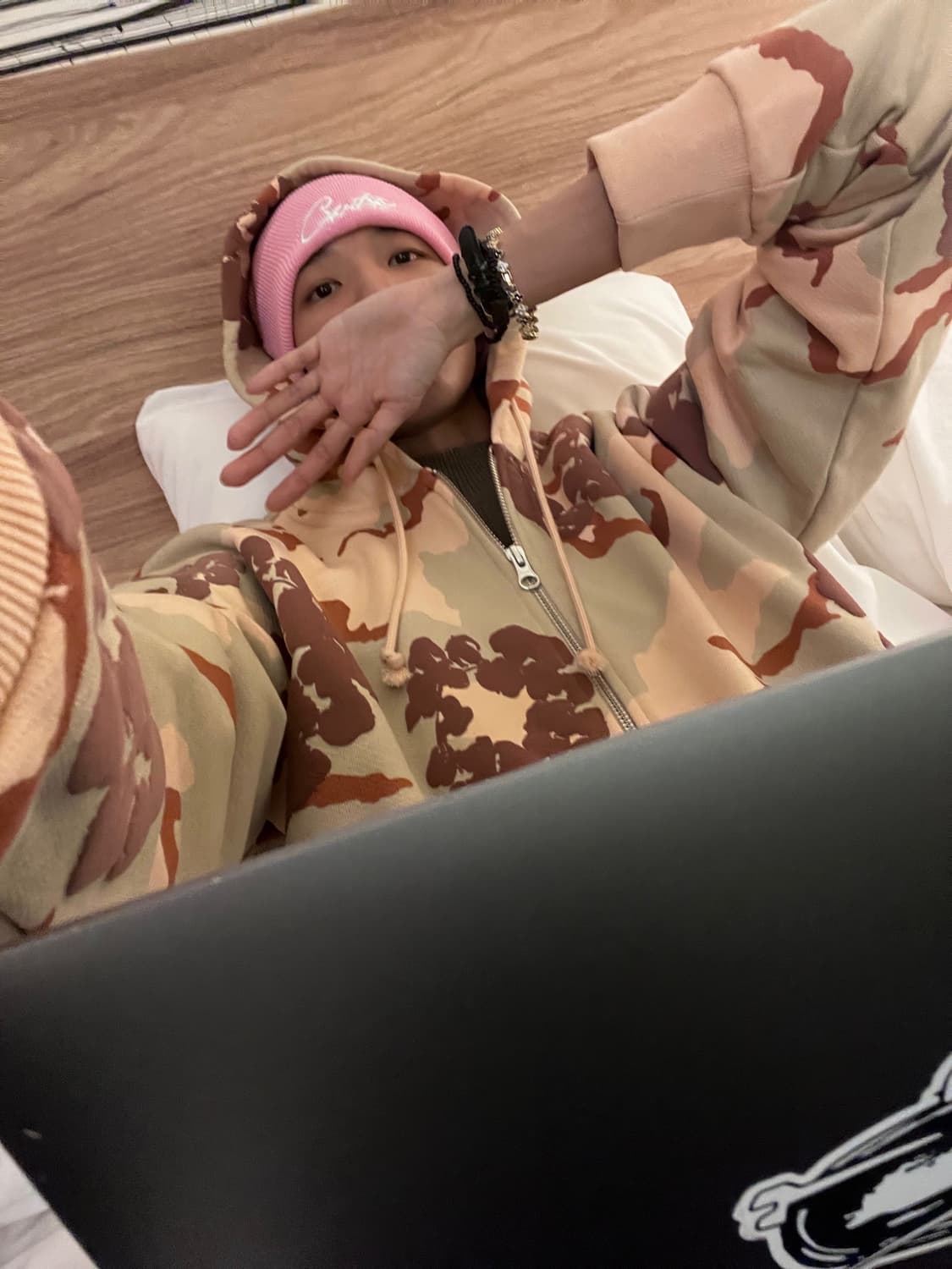 데님 티어스 데저트 카모 후드집업 상품이미지1