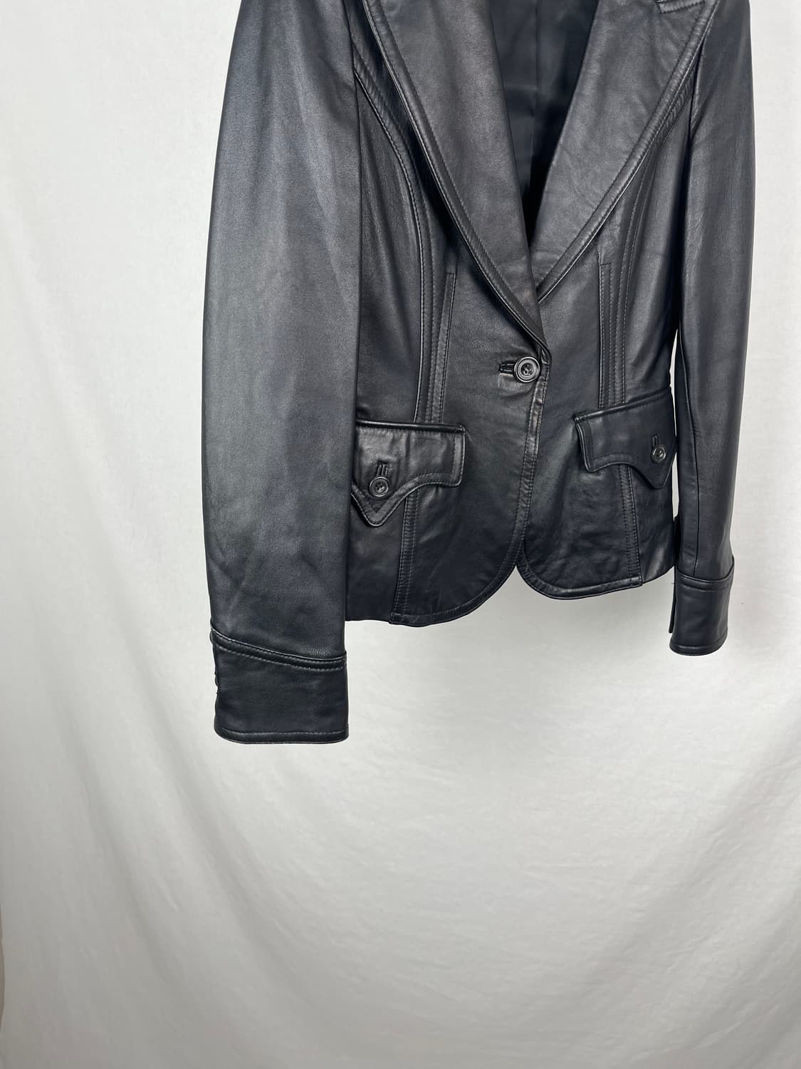 Vintage 램스킨 웨스턴 레더 블레이저 상품이미지2