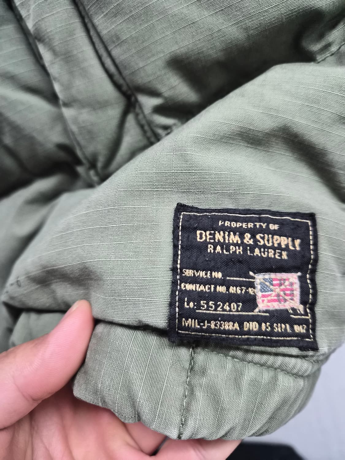 XL) 데님 앤 서플라이 립스탑 밀리터리 덕다운 패딩 베스트 팝니다 상품이미지6