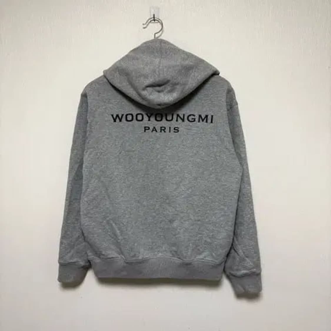 [44] 우영미 백로고 후드티 그레이 상품이미지1