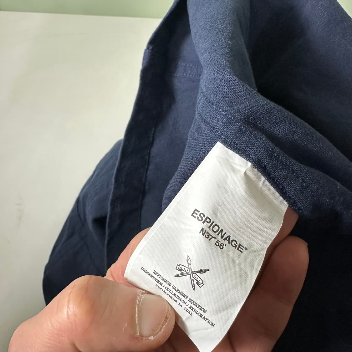 95 S 에스피오나지 코튼 논카라 네이비 코튼자켓 상품이미지6