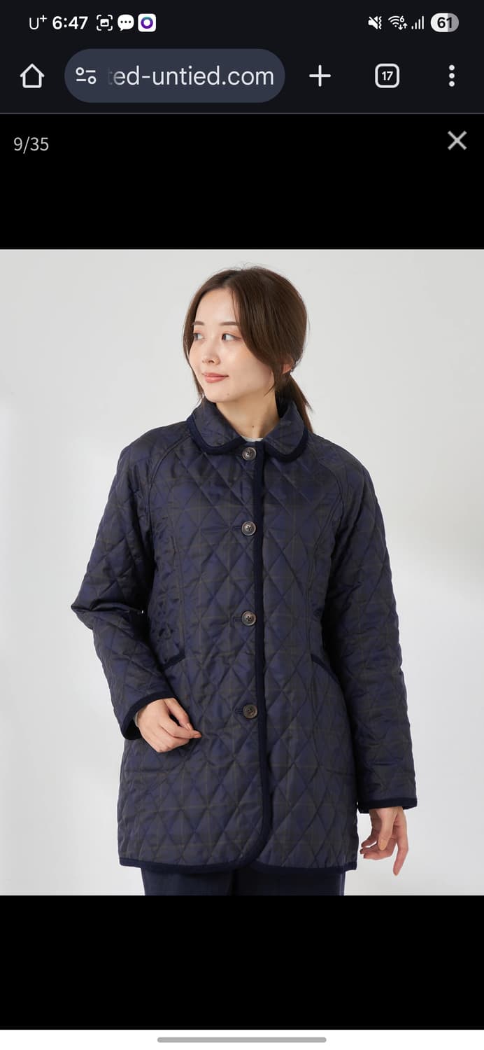 맥그리거 체크 퀼팅 롱자켓 상품이미지10