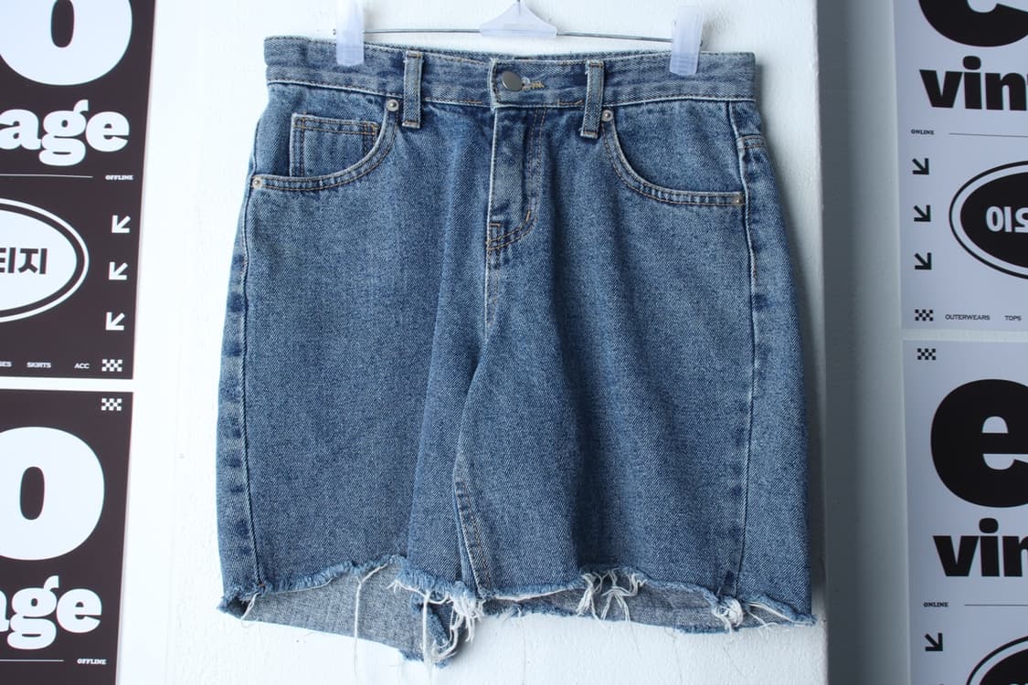 (S) 무아무아 반바지 팬츠 데님 청 숏-P9897 상품이미지2