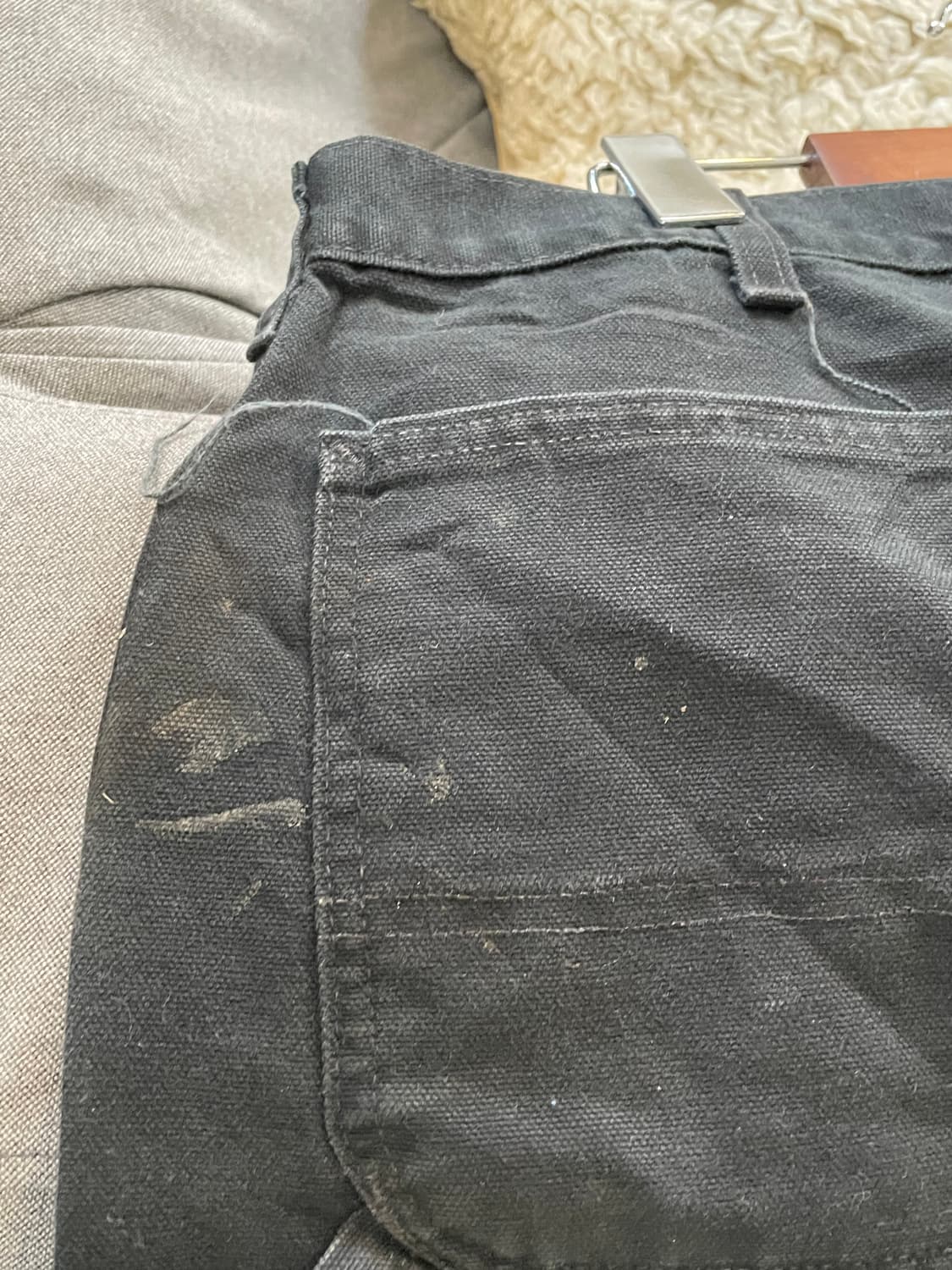 칼하트 카펜더 블랙 워크 팬츠 상품이미지6