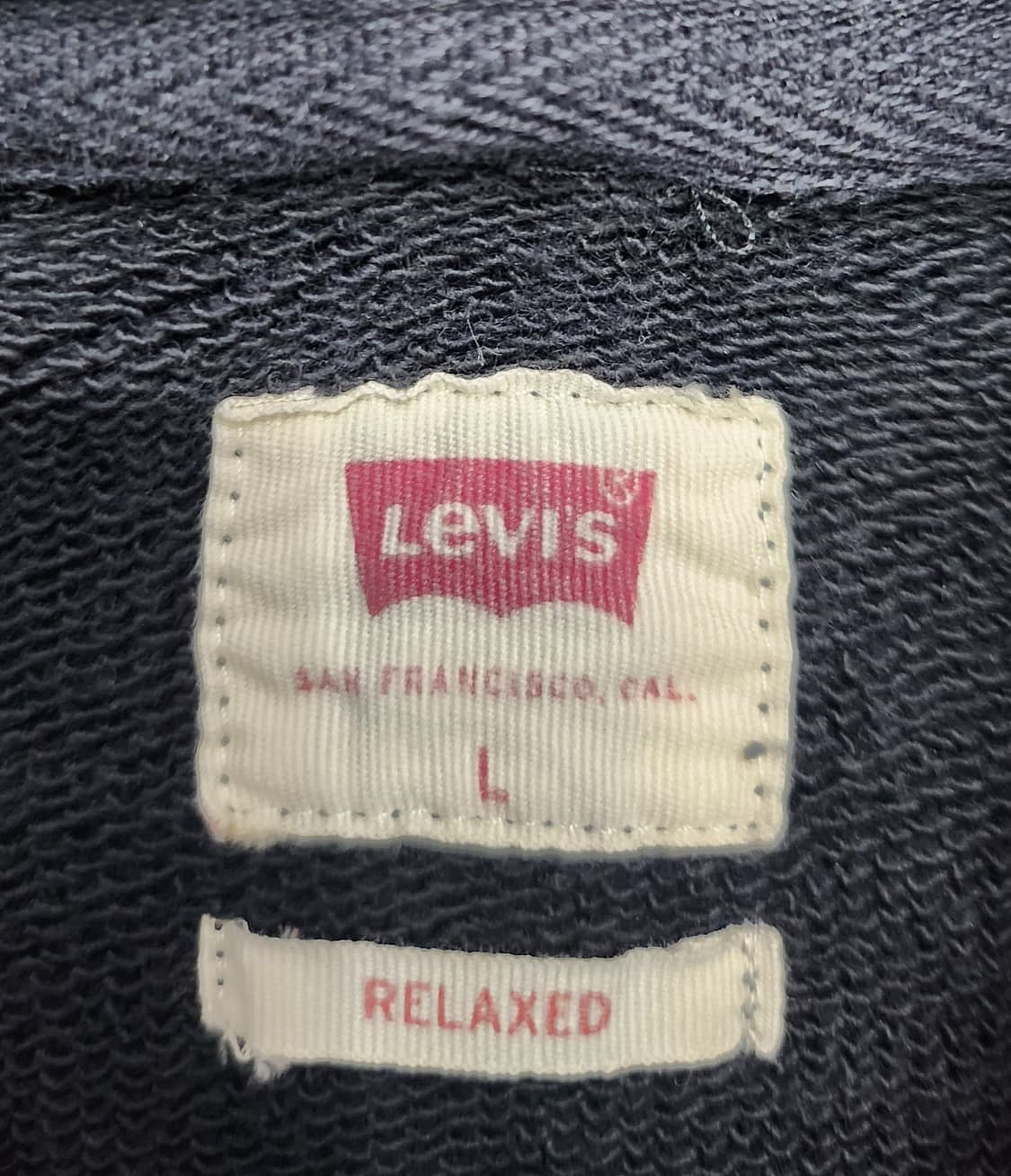 리바이스 로고 블랙 후드티 L 상품이미지4