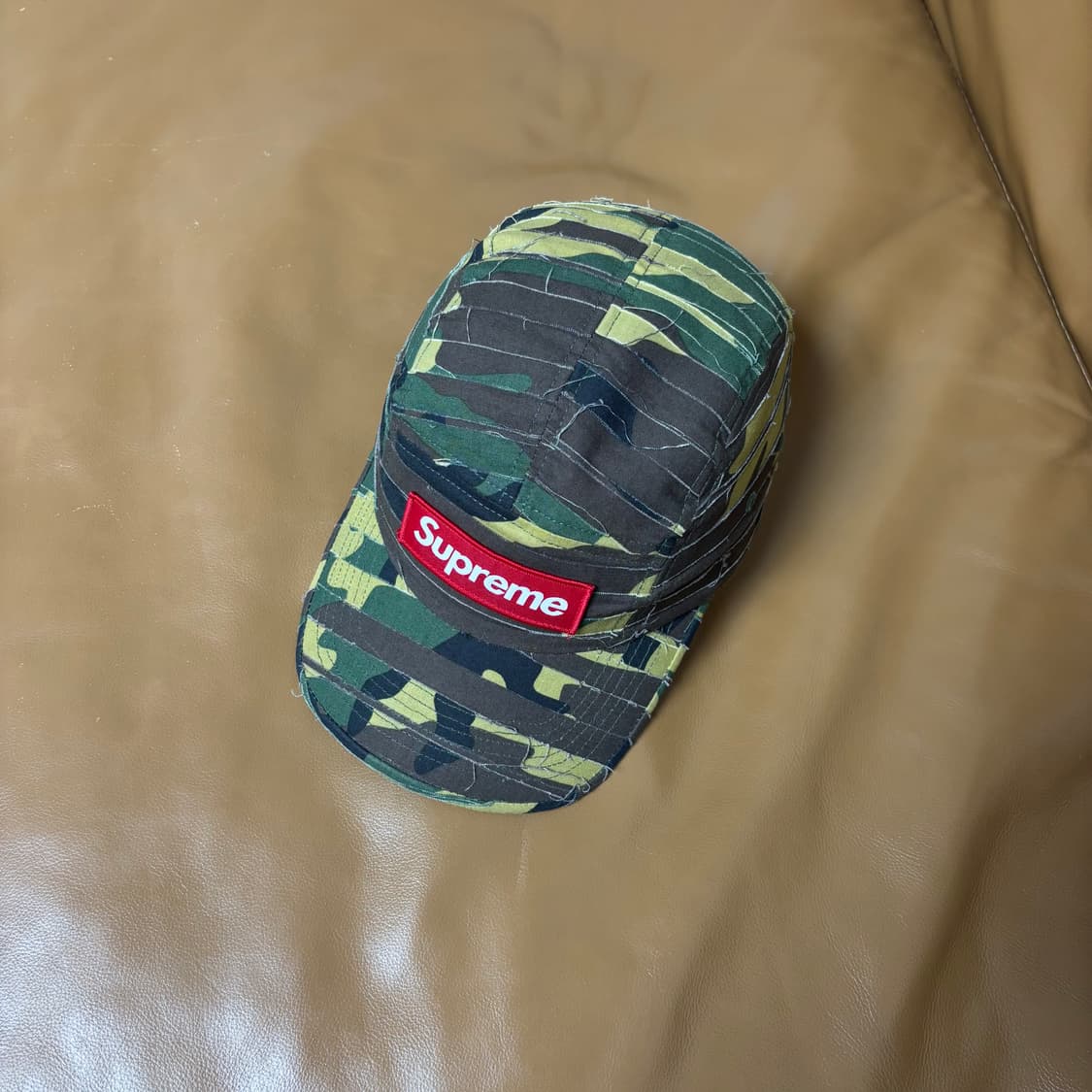 슈프림 캠프캡 모자 박스로고 레이어드 우드랜드 카모 상품이미지5