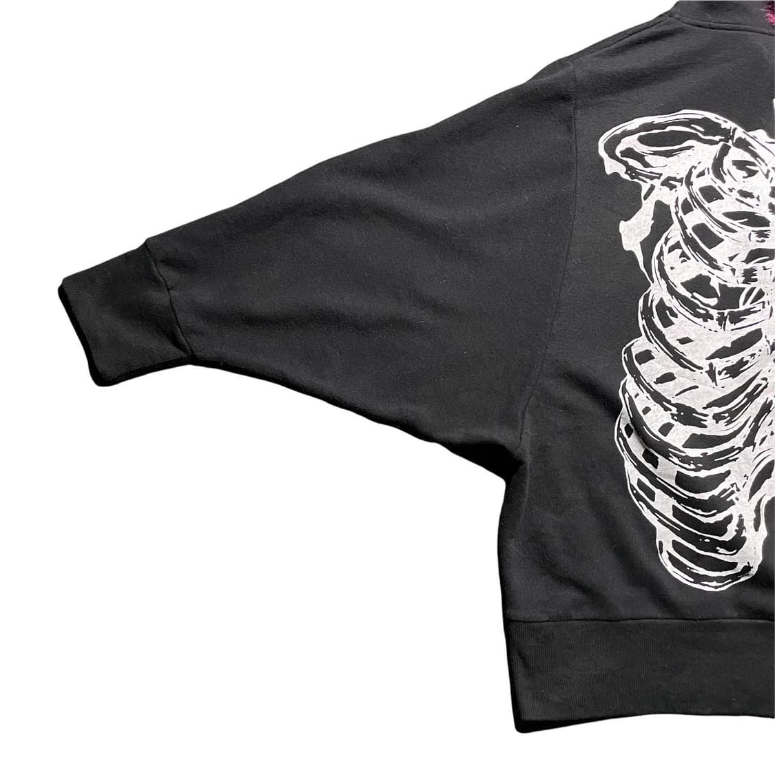 퍼 트리밍 스켈레톤 후드 집업 상품이미지3