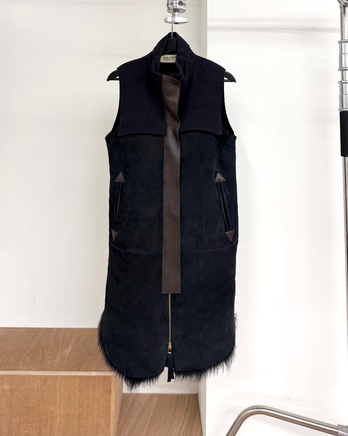 마르니 블랙 시어링 퍼 자켓 상품이미지1