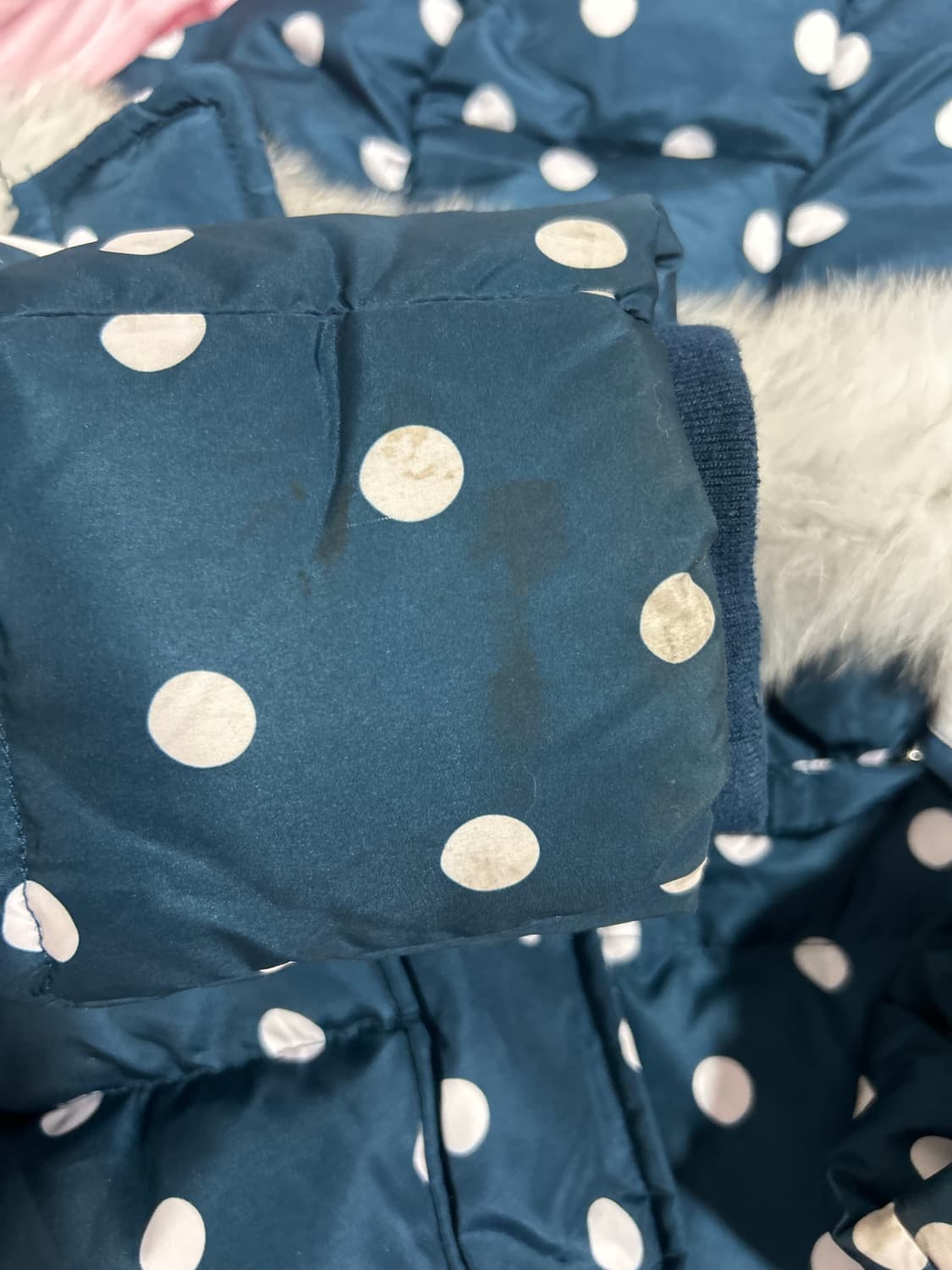 빈폴 도트 숏패딩 네이비 빈티지 상품이미지4