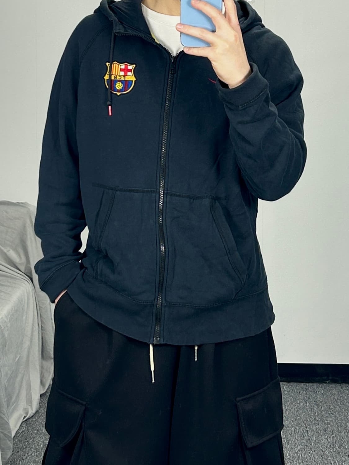 나이키 바르셀로나 테크플리스 윈드러너 풀오버 후드집업 2XL  상품이미지2