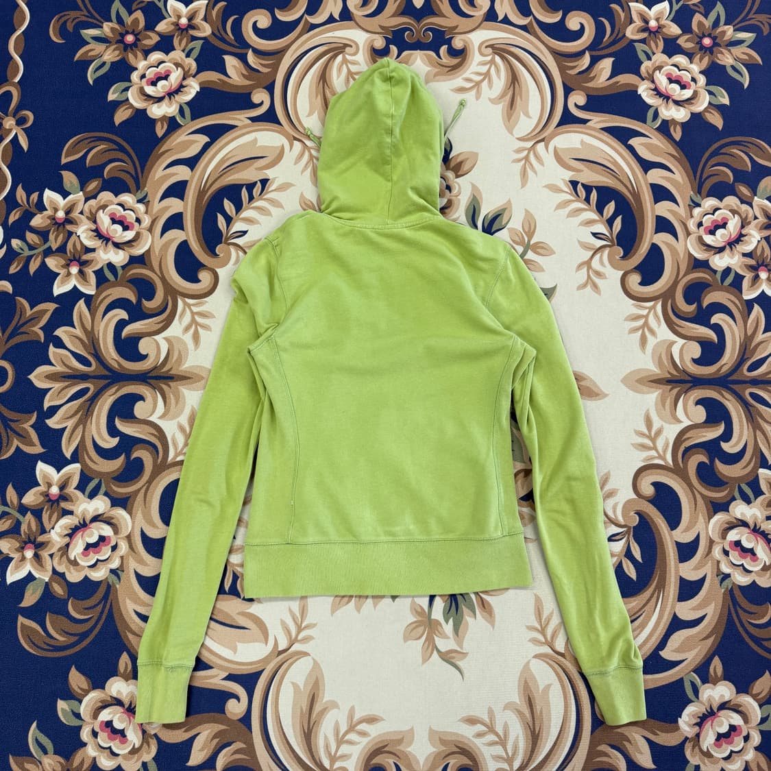 (우먼즈M)00s 폴로 랄프로렌 폴로진스 스펠아웃 후드집업티셔츠(그린) 상품이미지4