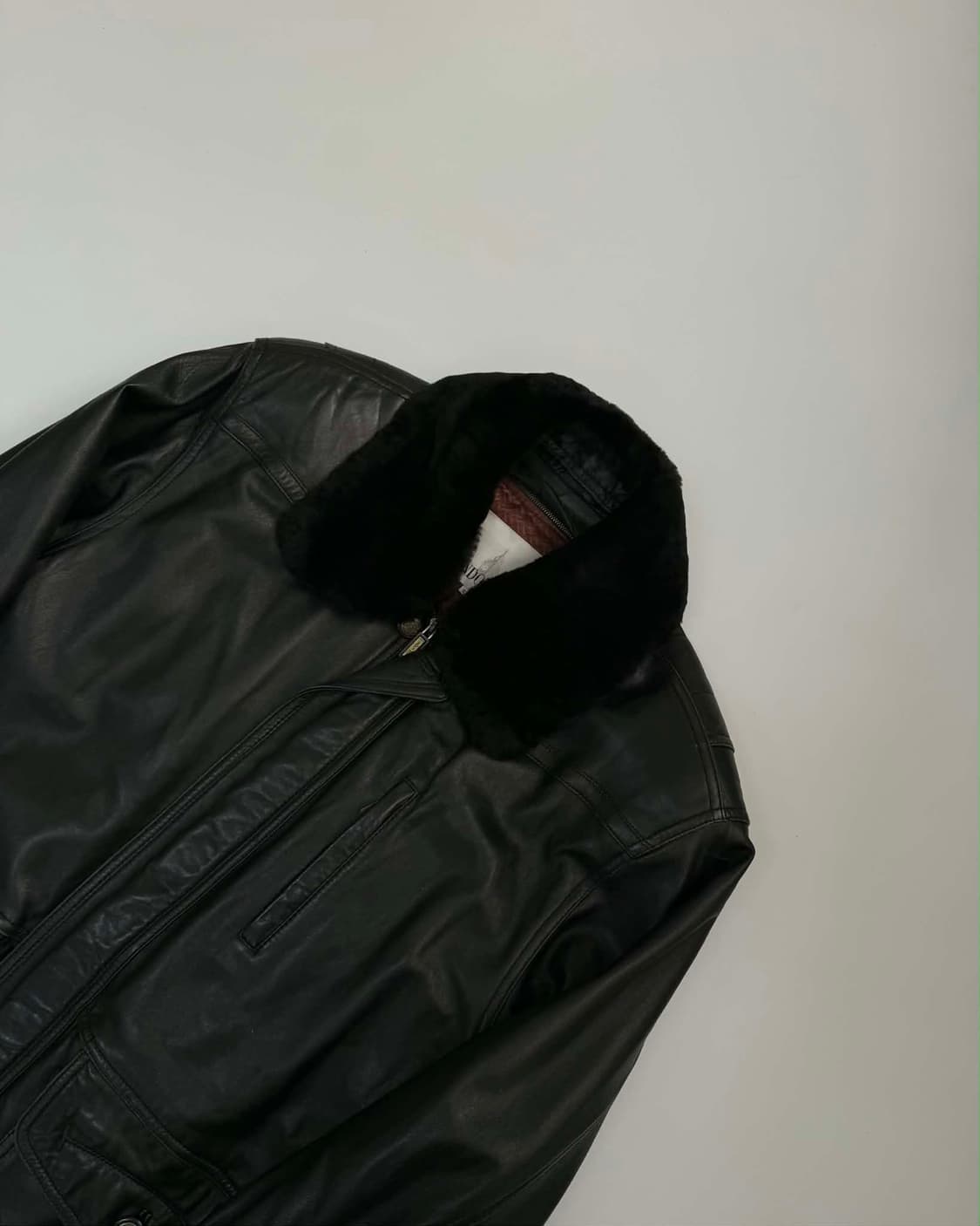 [100] 런던포그 양가죽 무스탕 하프 코트 자켓 상품이미지6