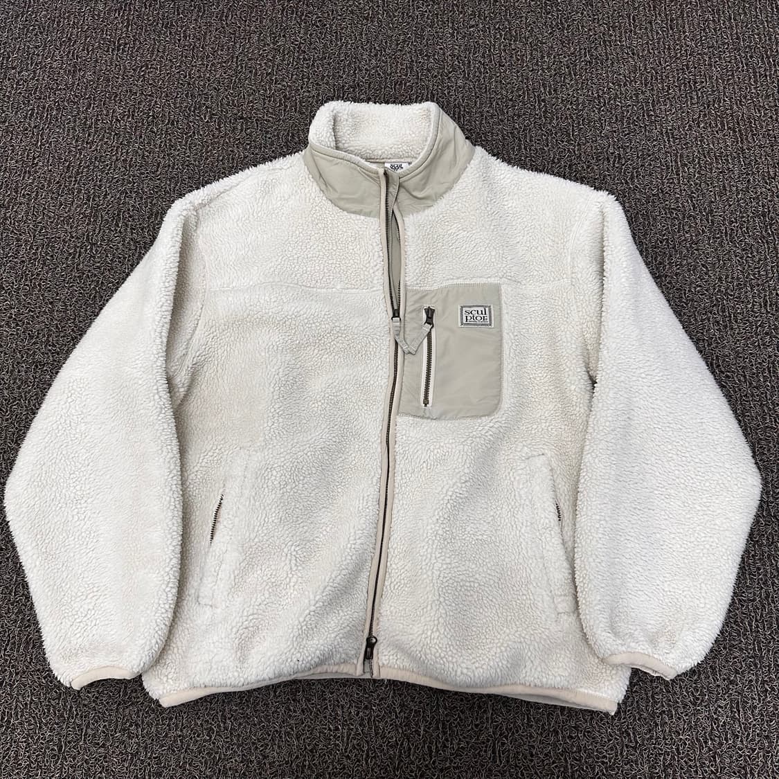 Sculptor 스컬프터 여성 뽀글이 플리스 자켓 아이보리 M 상품이미지1