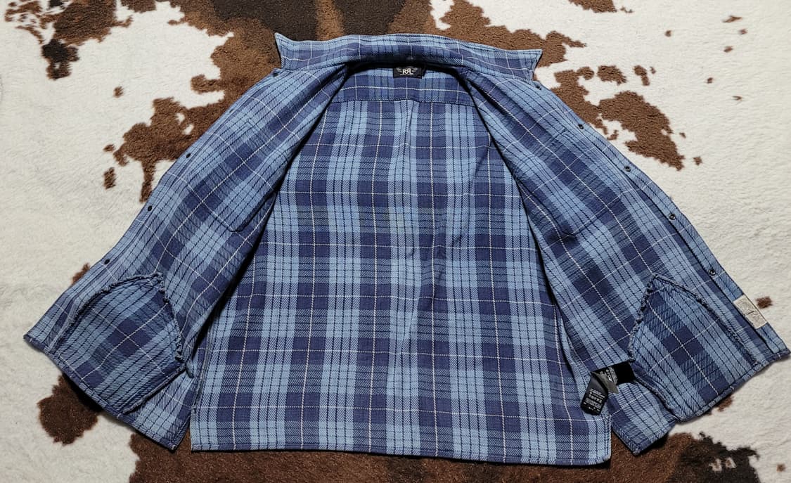 RRL 아우터 & 남방 블루체크(XL) 상품이미지3