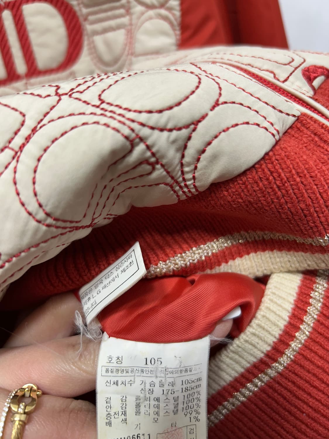 닥스 여성 골프 봄버 집업 자켓 투톤 XL  상품이미지3