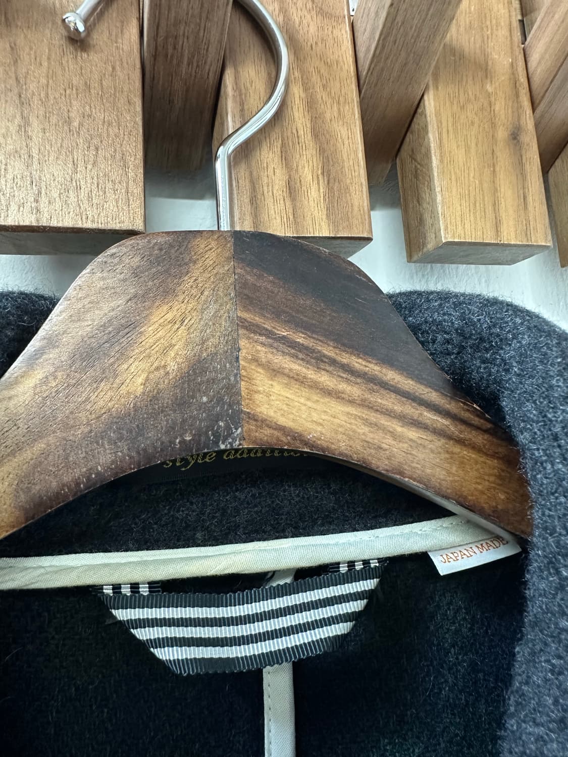 일본빈티지 울 더플 빵 단추 버튼 하프코트 상품이미지3