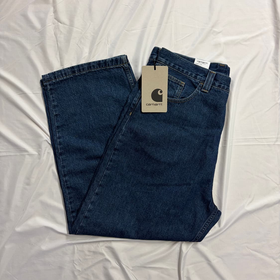 (새상품) [L] 칼하트 WIP 브랜돈 팬츠 블루 스톤 워시드 상품이미지1