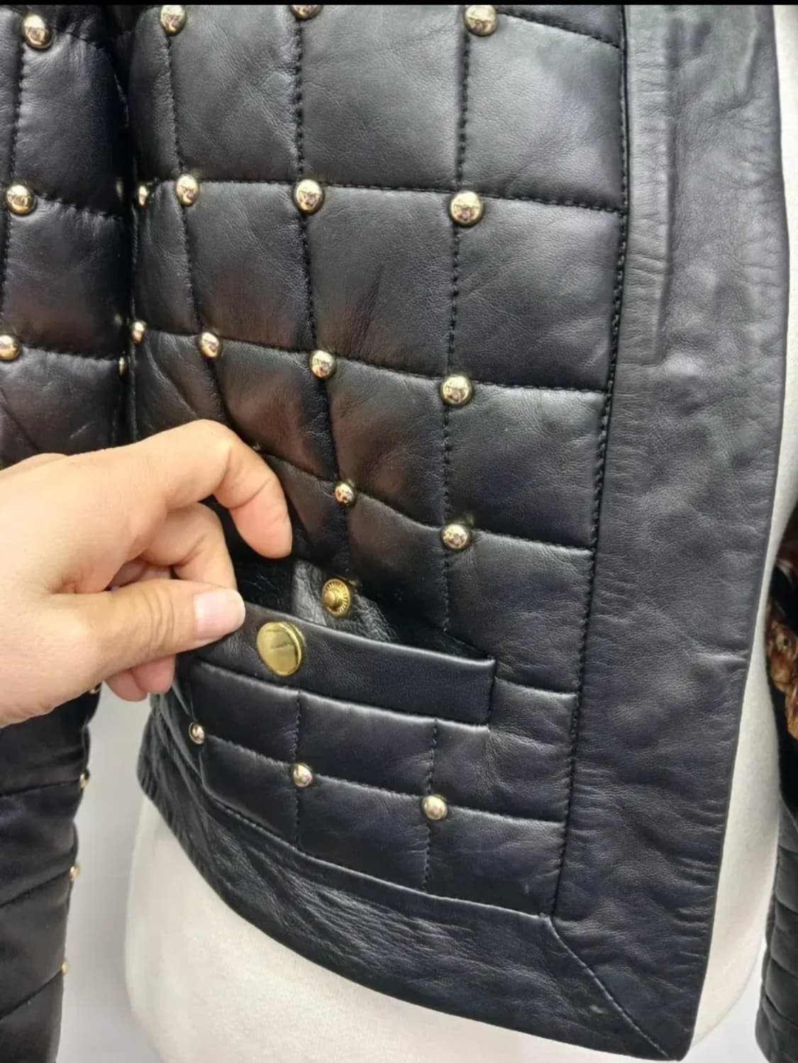 MARCIANO 크롭 가죽쟈켓 44 상품이미지2