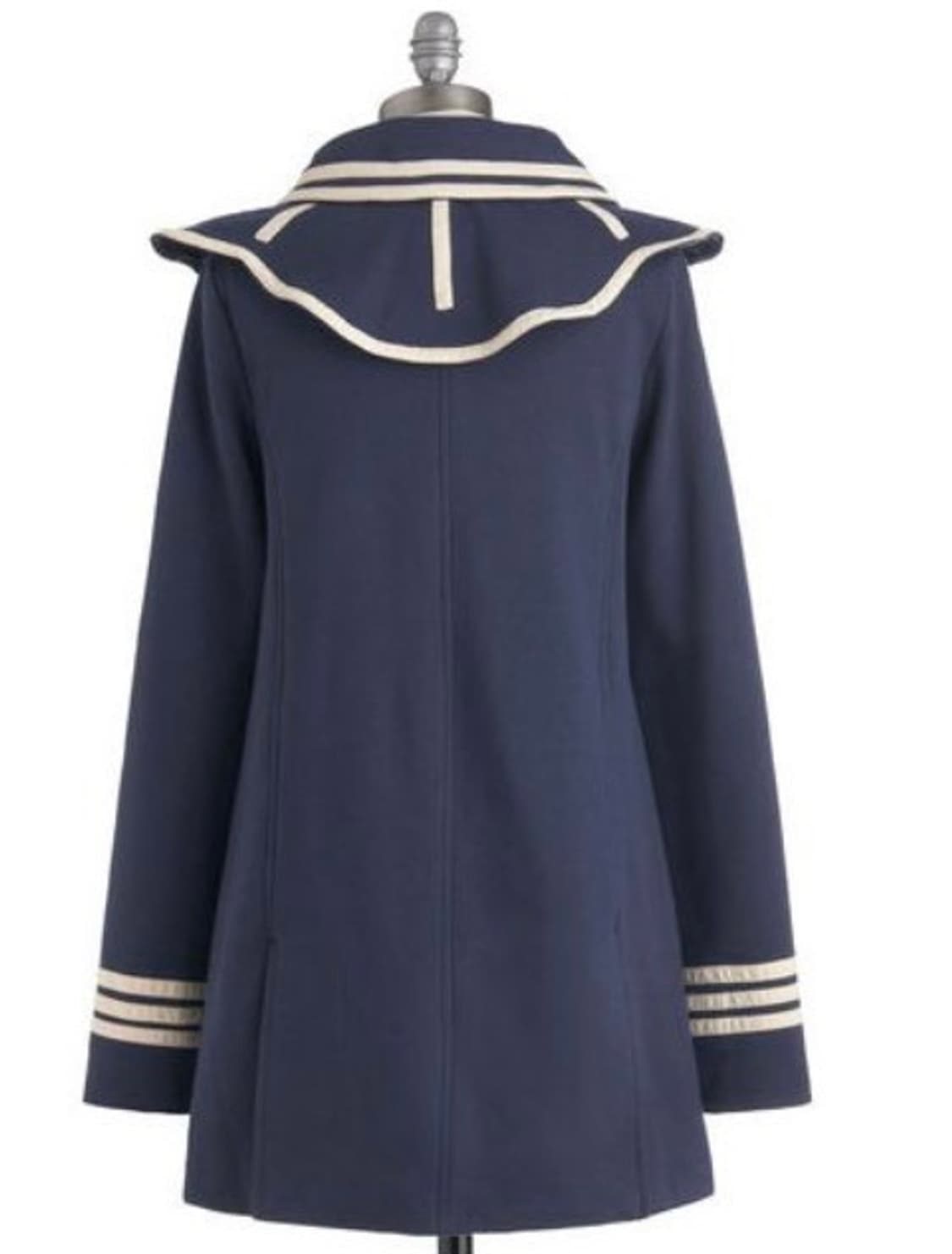 빈티지 세일러 마린 세라 카라 라인 더블 버튼 디테일 네이비 코트 자켓 상품이미지7