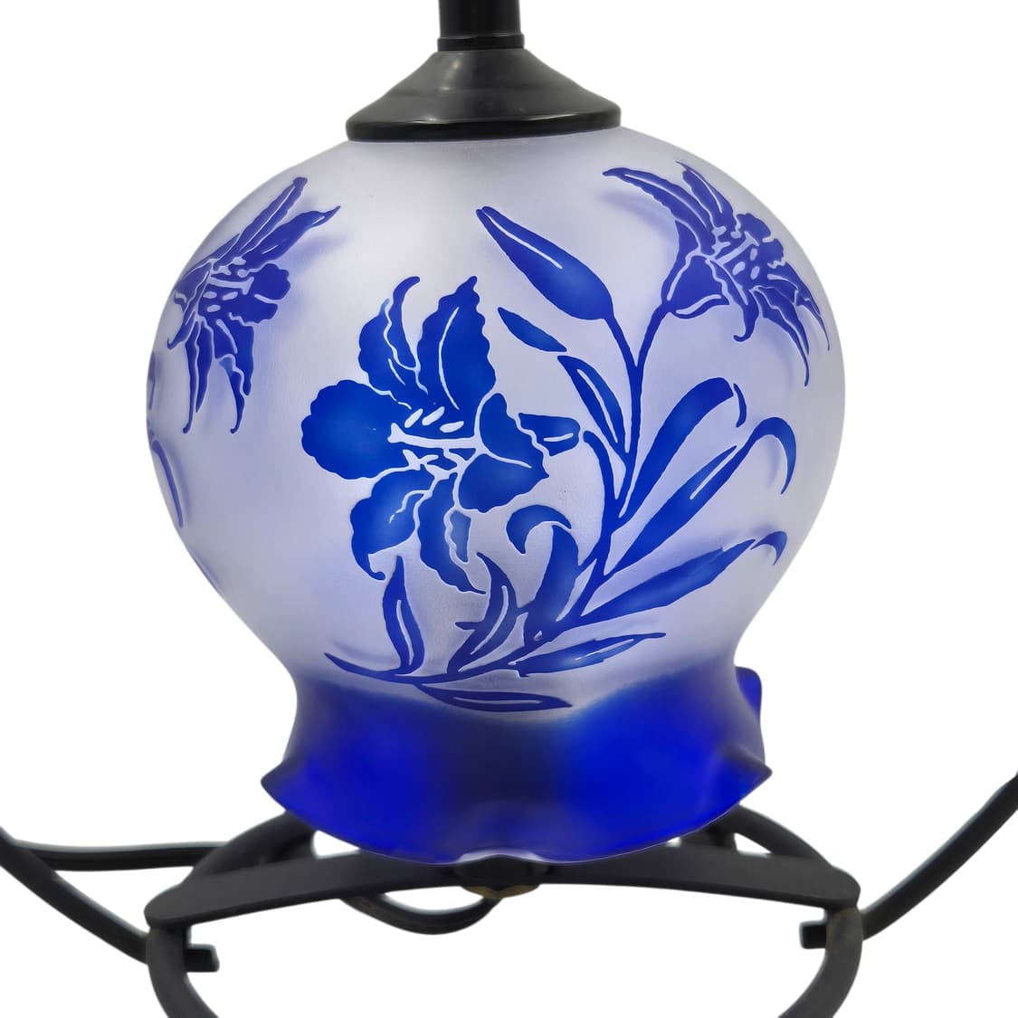 80s 오타루 샌드블라스트 난초 호롱 램프 상품이미지4