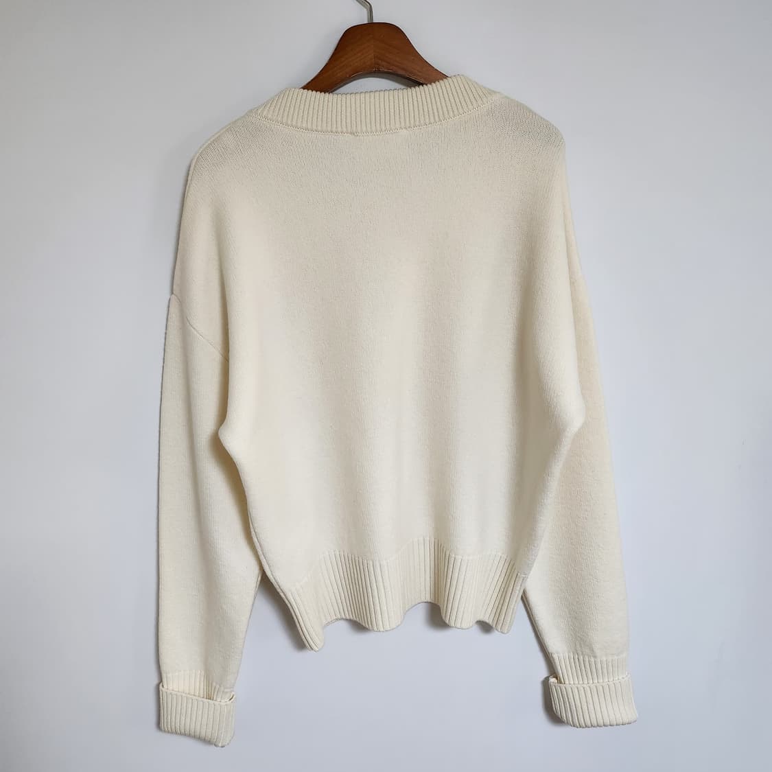 [M] 아미 화이트 빅하트 인타르시아 울 가디건 BFUKC002 018 상품이미지7