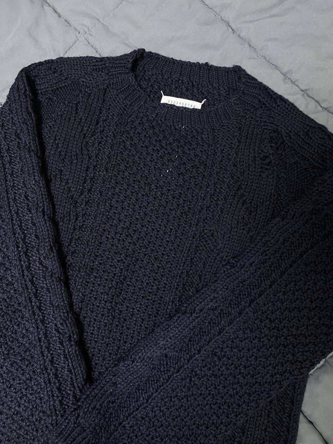 [105]마르지엘라 21FW 울 케이블 피셔맨 디스트로이드 니트 상품이미지1