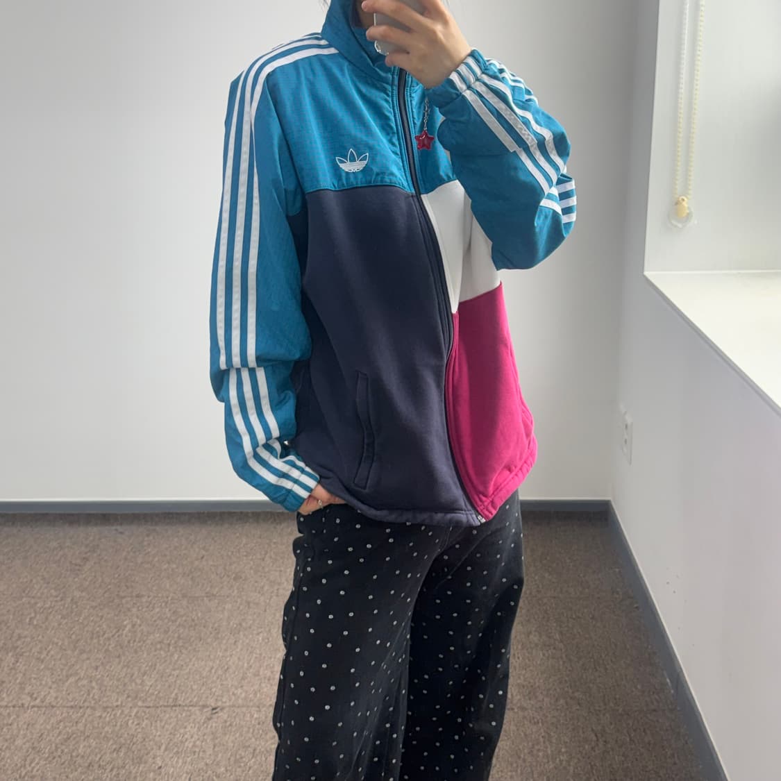 Adidas 아디다스 그린 배색 점퍼 상품이미지2