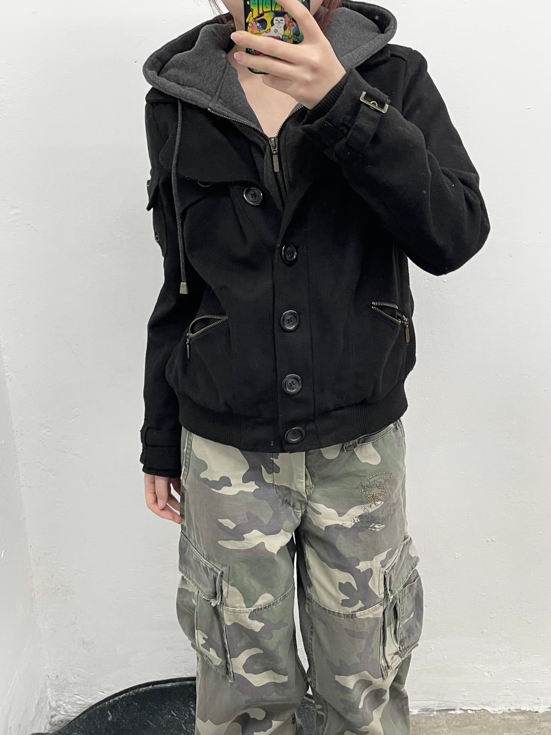 레이어드 버튼 버클 자켓  상품이미지7