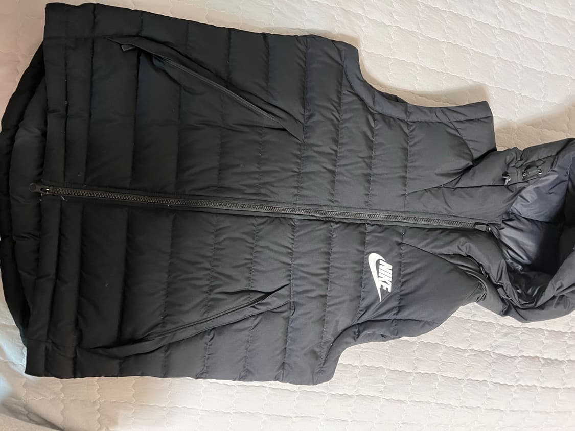 나이키 후드 패딩 조끼. M 블랙 상품이미지1