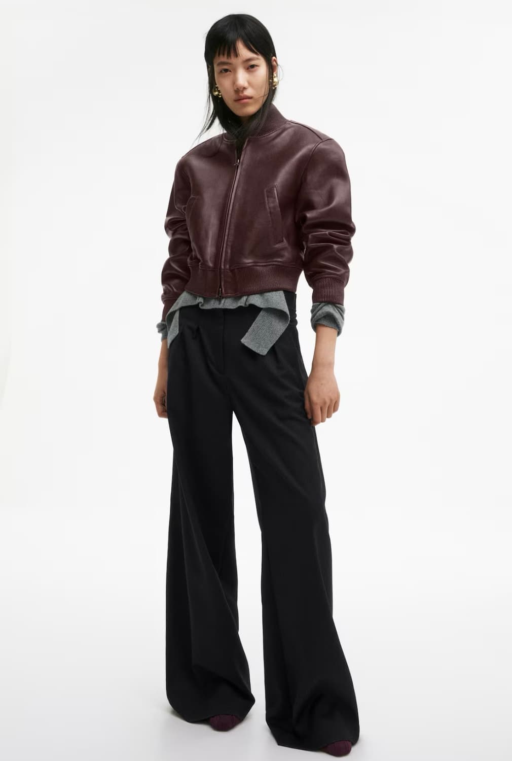 [M]H&M 에이치앤엠 스튜디오 레더 보머 레더 자켓 상품이미지6