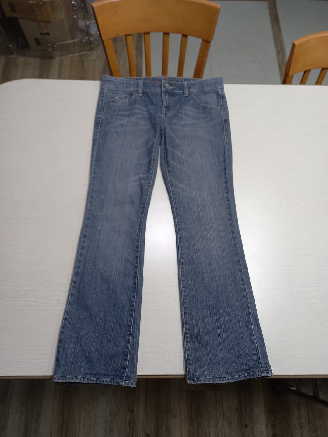 28 HILFIGER 골반 워싱 스판 부츠컷 청회색 28-900 상품이미지1