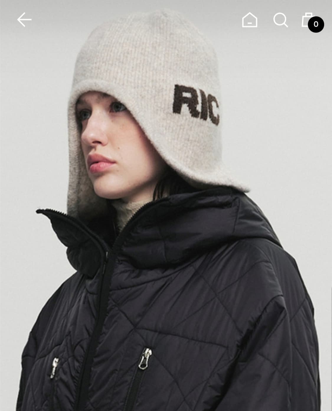 세릭 cerric 이어플랩 로고 비니 베이지 새상품 상품이미지2