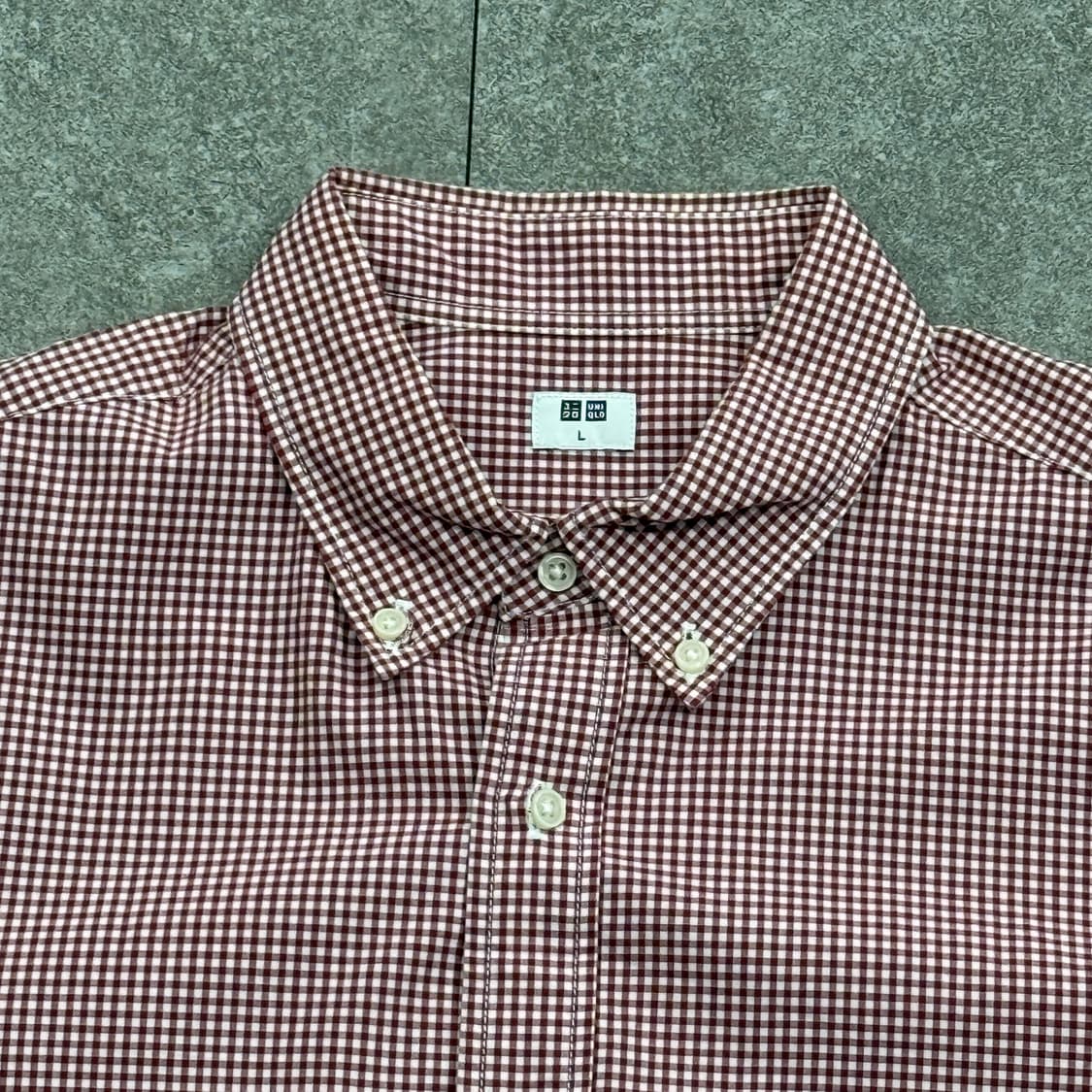 새상품급 유니클로 셔츠 레드체크 상품이미지6